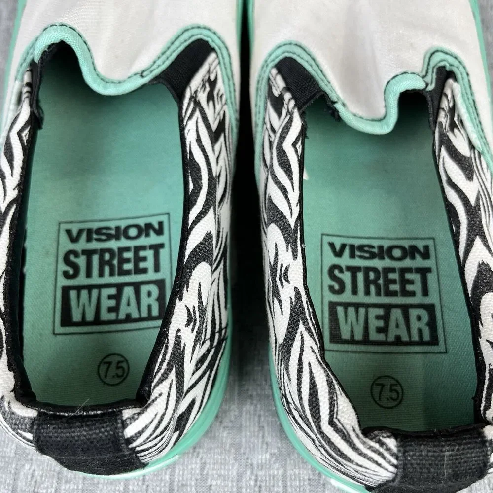 Vision Streetwear W Aztec Slip On Women's shoes Size (7.5) tribal skater walking